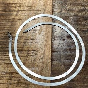 Sterling silver (stamped 925 and made in Italy ) 30” herringbone necklace